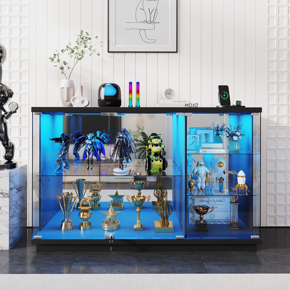 Gurexl Large Display Cases with LED Lights & Human sensor for Action Figures