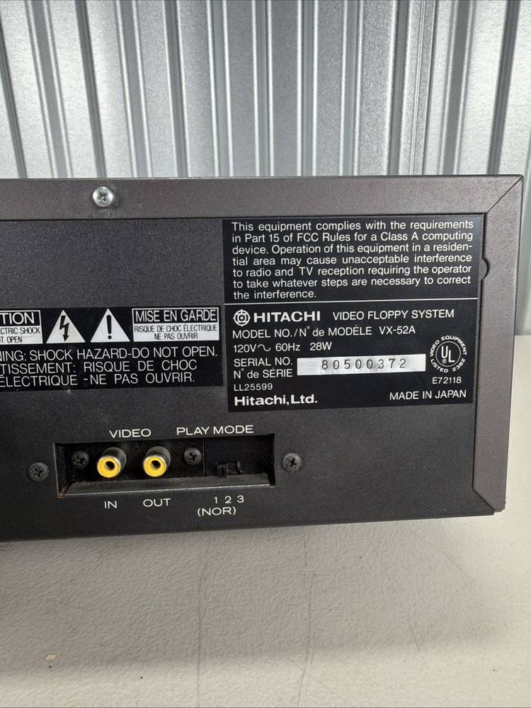 Hitachi VX-52A Video Flopy System - Working!