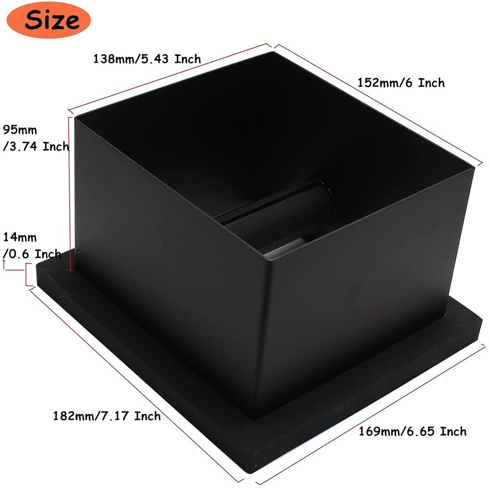 Espresso Coffee Ground Knock Box Chute Bottomless Knocking Residue Box Rectangle