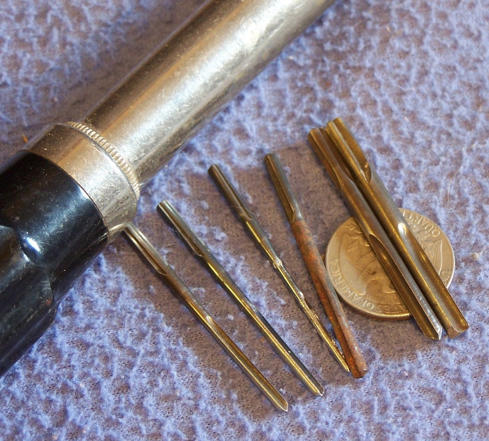 Goodell Pratt No 188A Bakelite handle Push drill Automatic drill with 6 bits