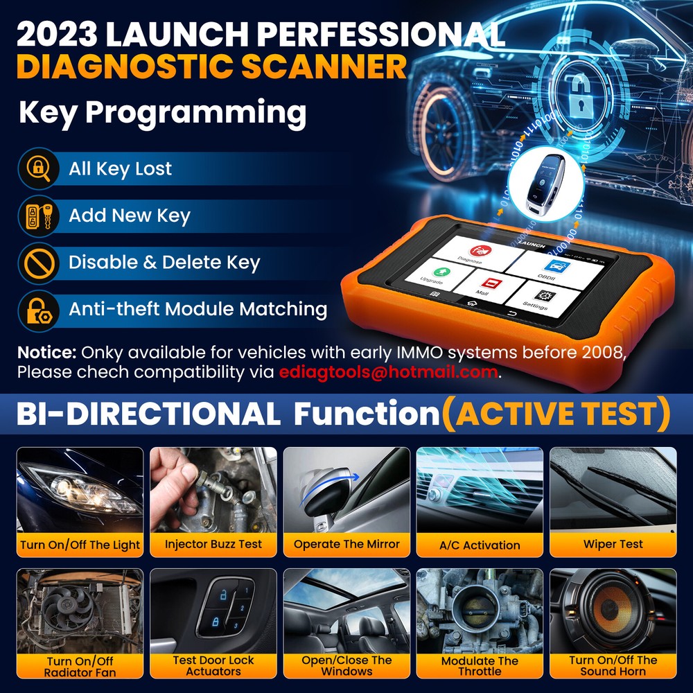 LAUNCH Creader Elite V2.0 Bidirectional OBD2 Scanner For Mercedes-Benz Sprinter