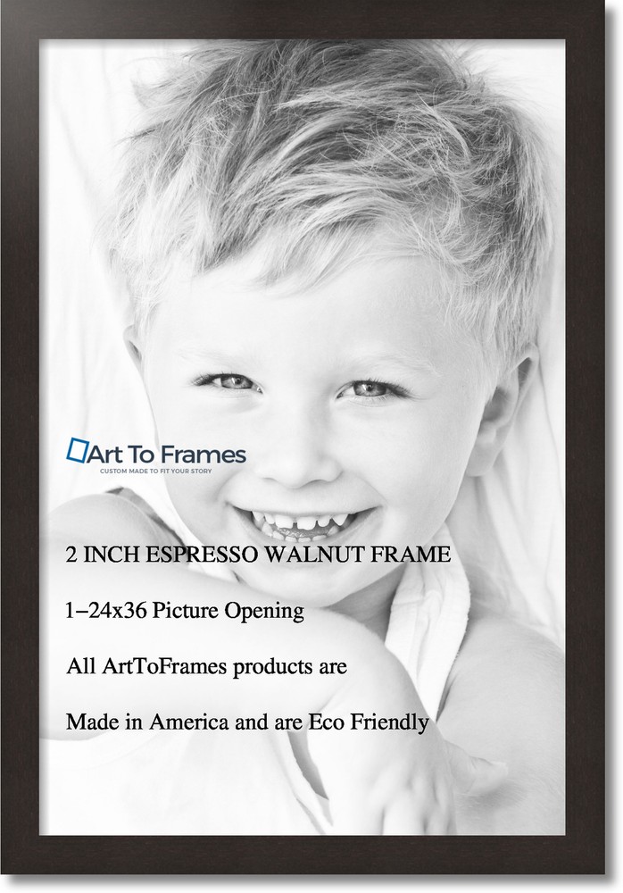 ArtToFrames 2" Custom Poster Frame Brown Espresso Walnut 3914 Large