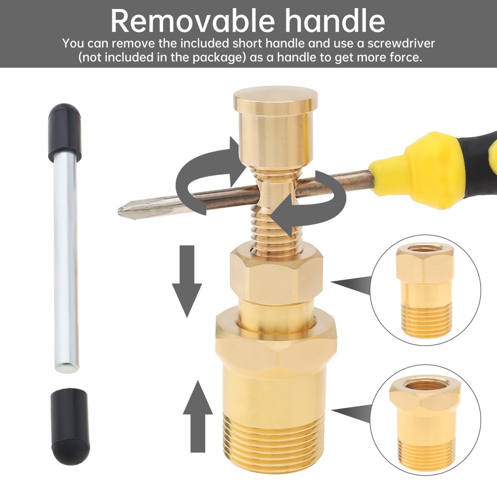 NPT 1/2 NPT 3/4 Upgraded Ferrule Puller, Compression Ring Olive Ring Removal ...
