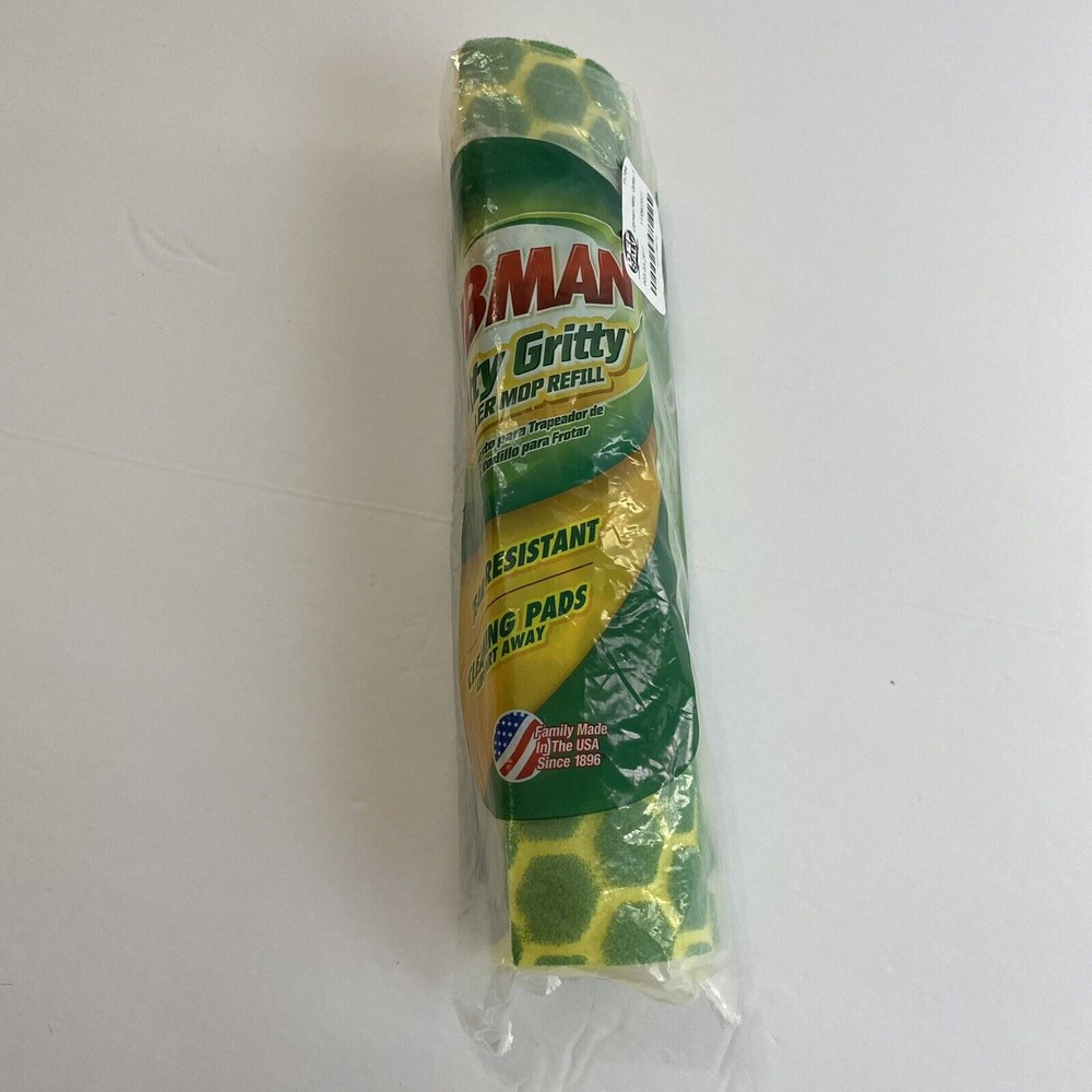 1 Libman NITTY GRITTY Roller Mop Refill Tear Resistant New Open Package