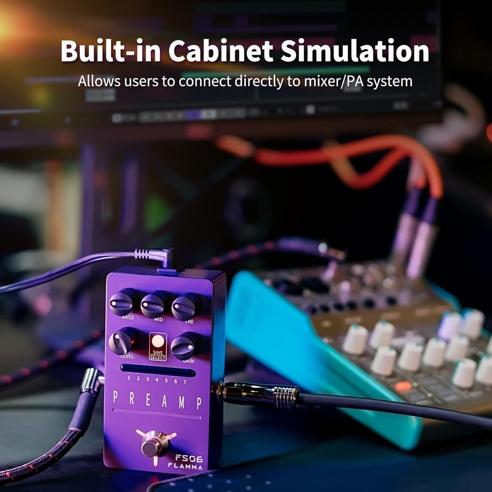 Compact Digital Preamp Pedal - 7 Models & Easy Customization for All Levels