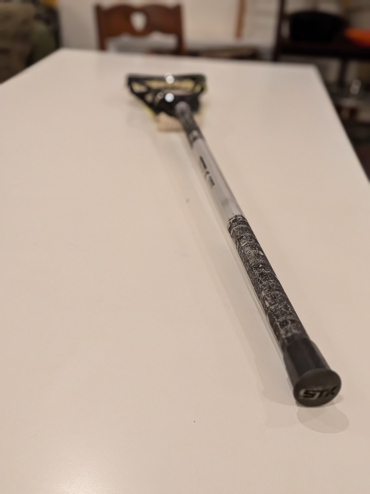 STX 6000 Lacrosse Complete Stick Strung Head Black White Metal Alloy Plastic