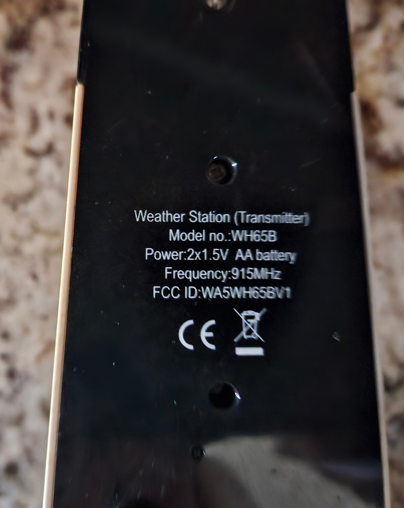 Ambient Weather WH65B Transmitter Anemometer Rain Water Wind Sensor Array