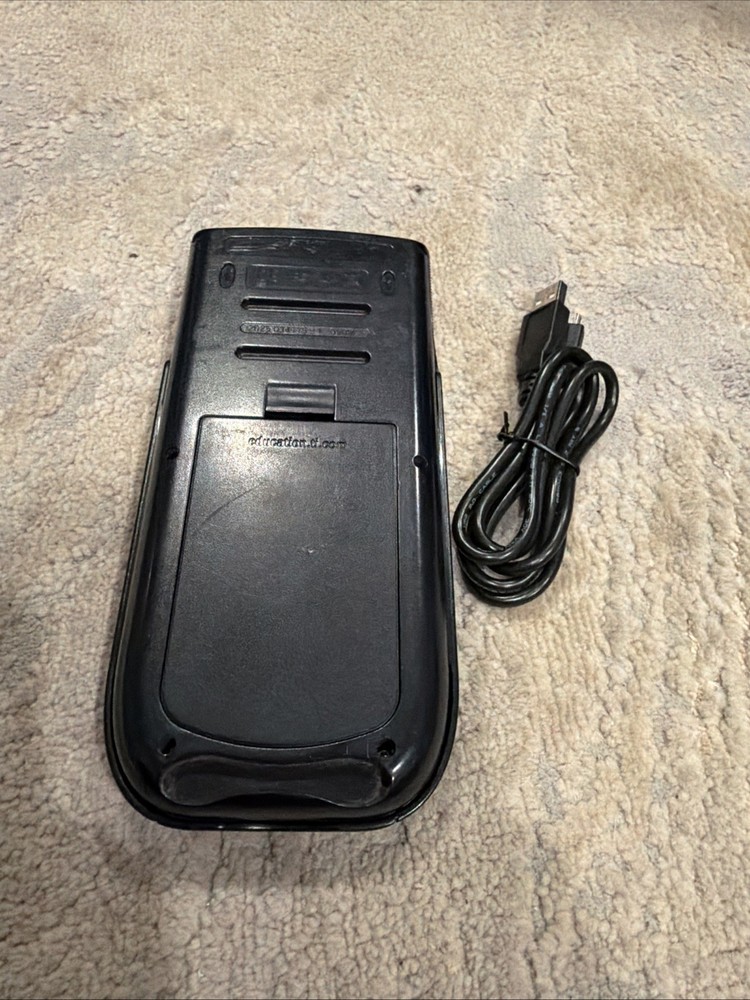 Texas Instruments TI-84 Plus Graphing Calculator Black USB Cable New Memory Batt