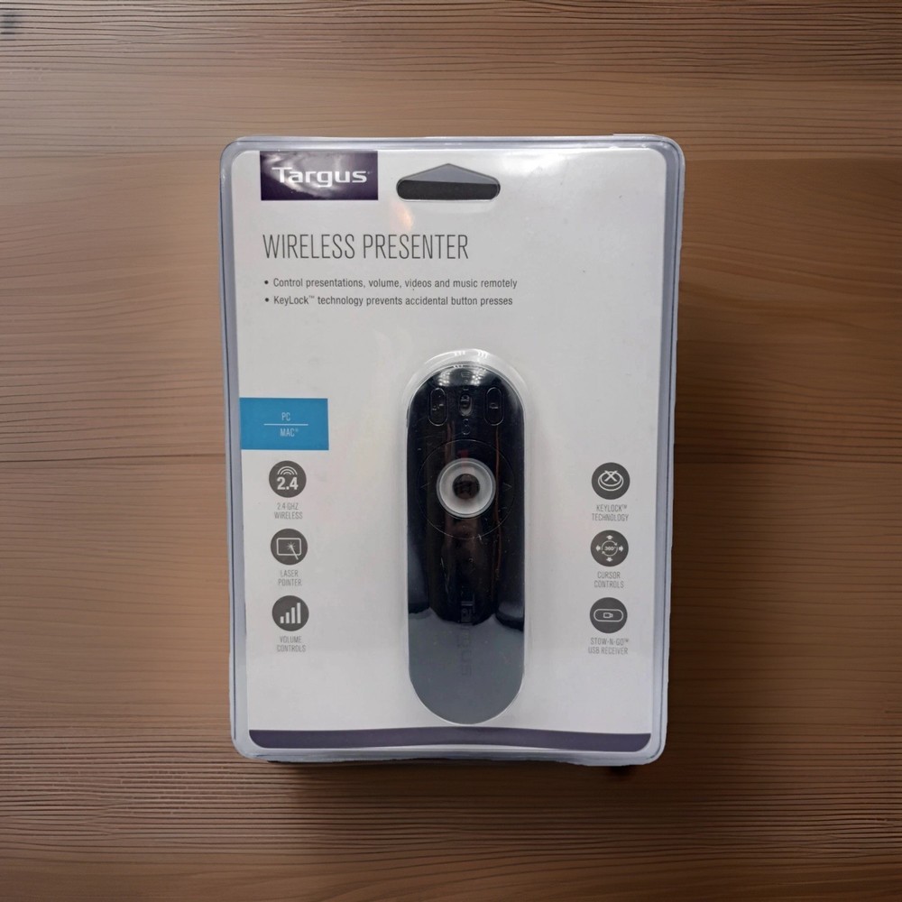 NEW ~ TARGUS WIRELESS PRESENTER LASER Pointer presentation pointer remote PC MAC