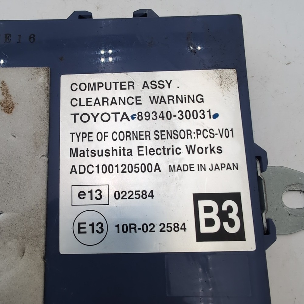 2007 - 2011 Lexus GS350 Parking Sensor Clearance Warning Module 89340-30031