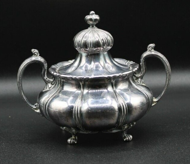 Vintage Pairpoint Quadruple Plate Coffee Pot & Sugar Container Set