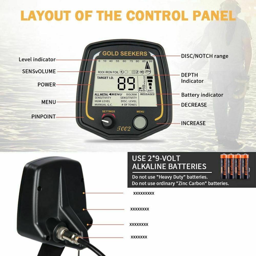 Metal Detector Pinpointer Coin Digger Kit Finder Detecting Machine Professional