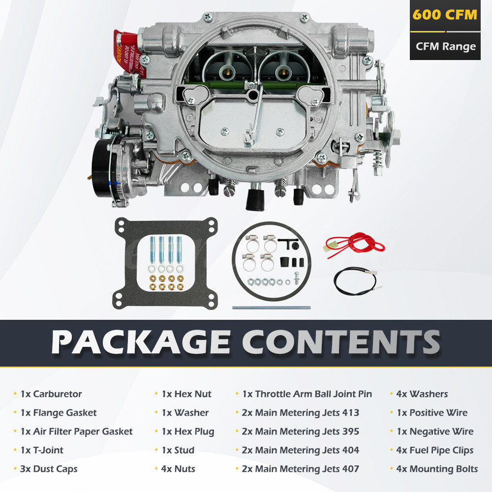 FOR Edelbrock 1406 Performer 600 CFM 4 BBL Barrel Carburetor with Electric Choke