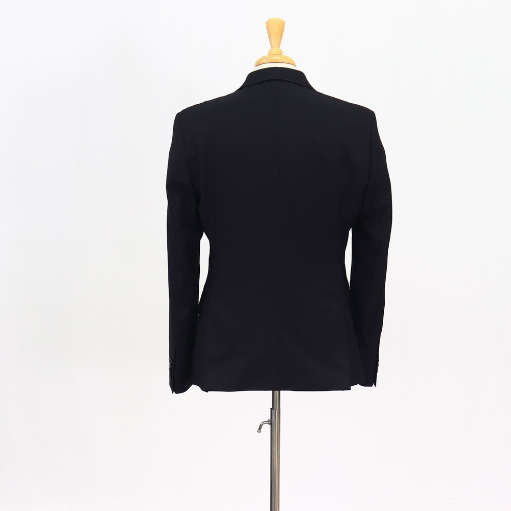 Roberto Cavalli 42R Black Sport Coat Blazer Jacket Solid 2-Button Wool