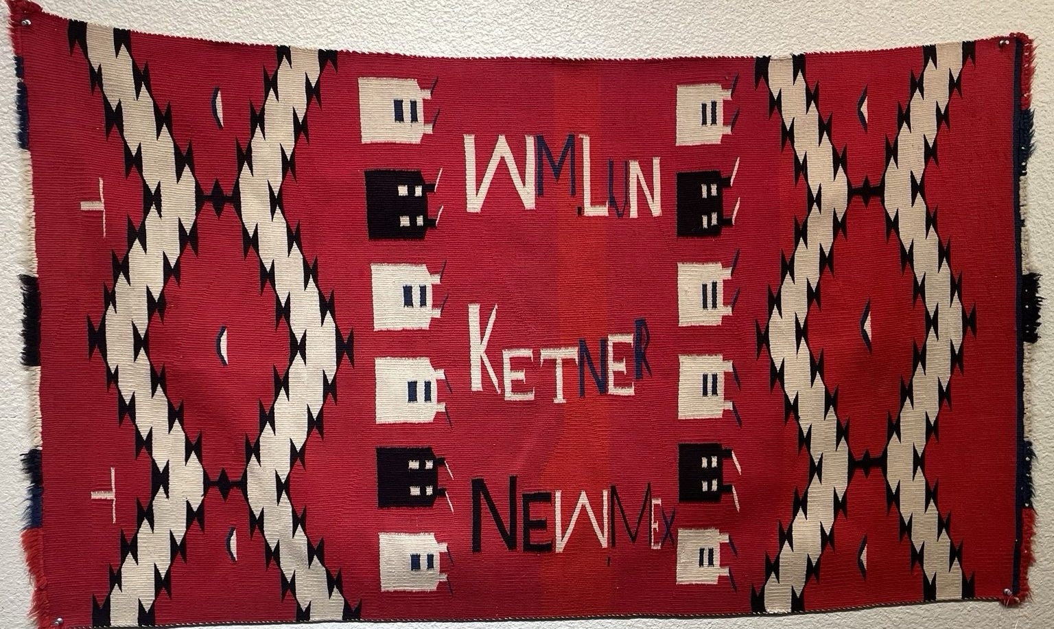 C. 1890s Native American Navajo Germantown Weaving, Ketner, New Mexico