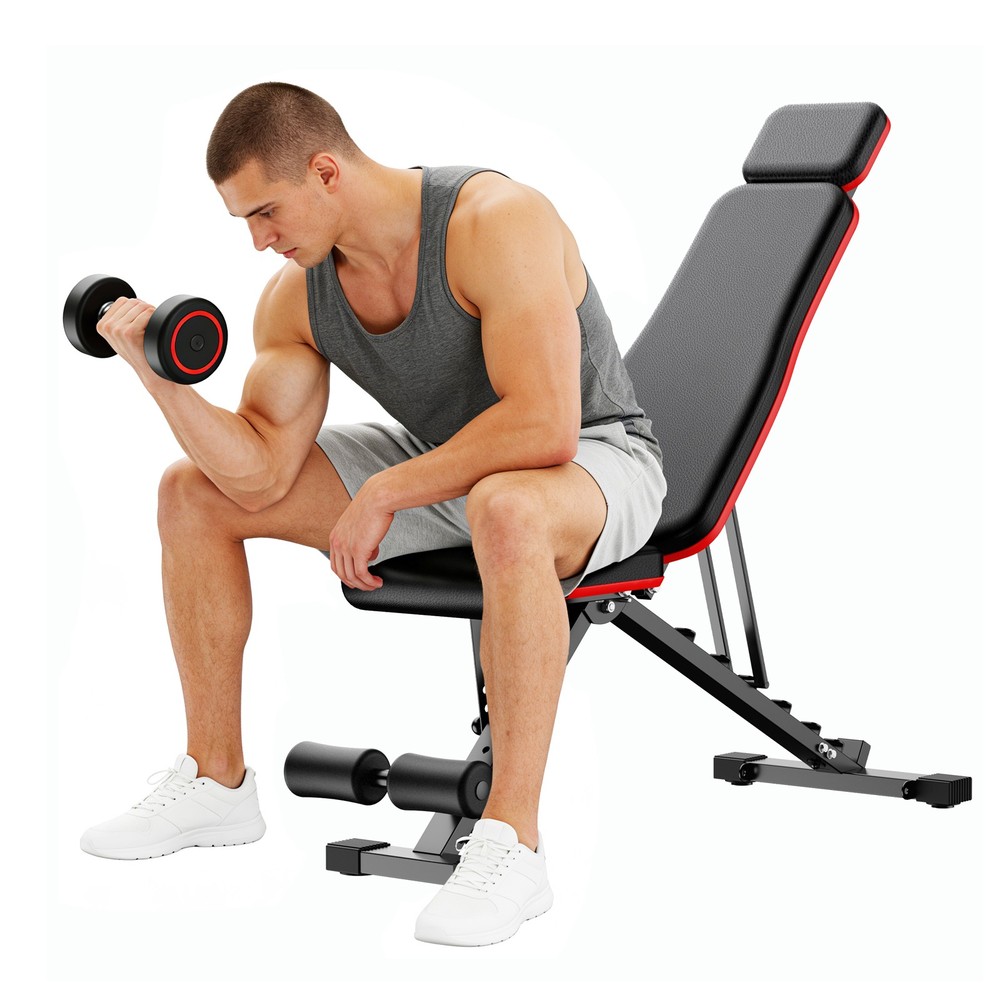 Foldable Weight Dumbbell Bench Incline Decline Foldable Body Workout Exercise US