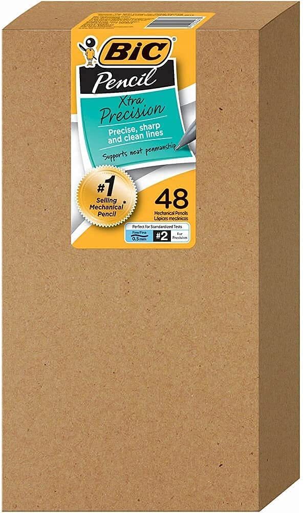 BIC Xtra Precision No 2 Mechanical Pencils with Erasers 24 Count Multicolor