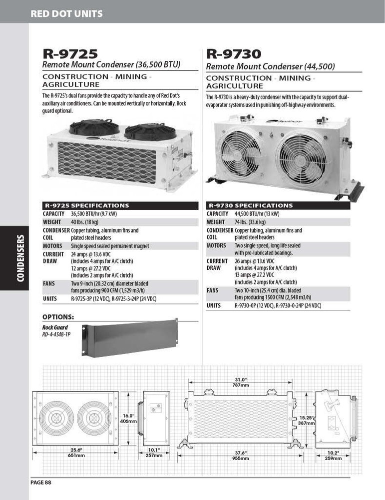 Red Dot AC Condenser Unit 24v R-9725-3-24P