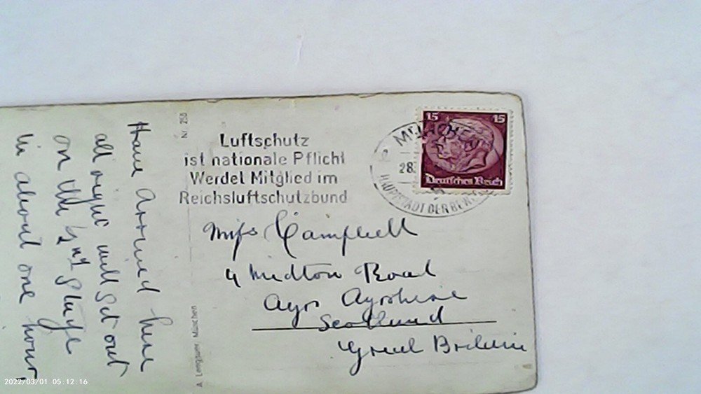 Slogan Postmark. MUNCHEN, Germany.