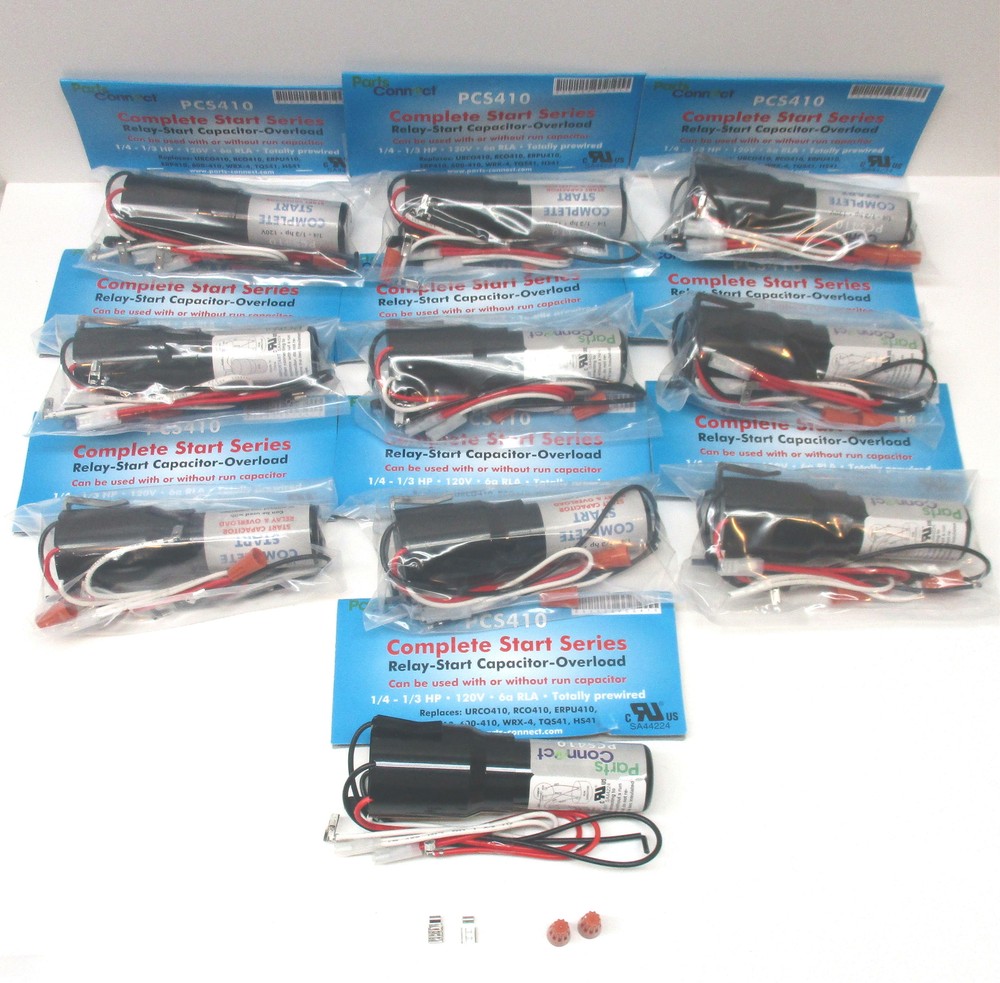 Refrigierator 3-n-1 10pk Relay Capacitor Overload for -1/3 HP Compressor PCS410