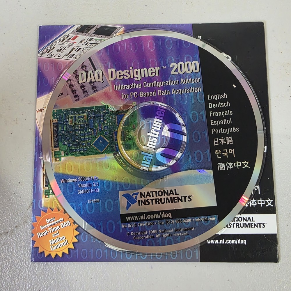 NI National Instruments Labview DAQ Designer 2000 Software Disk Only