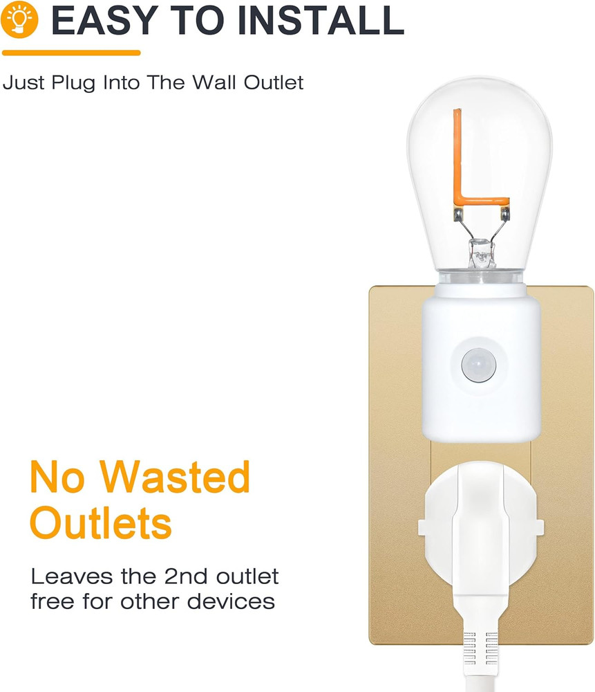 LED Night Light Plug In, Motion Sensor Night Light with Adjustable Brightness 3