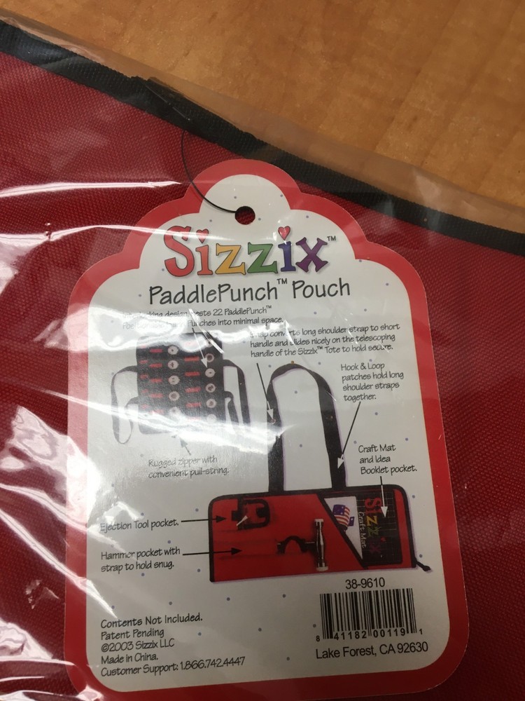 Sizzix Paddle Punch Red Organizer Case EMPTY Scrapbooking