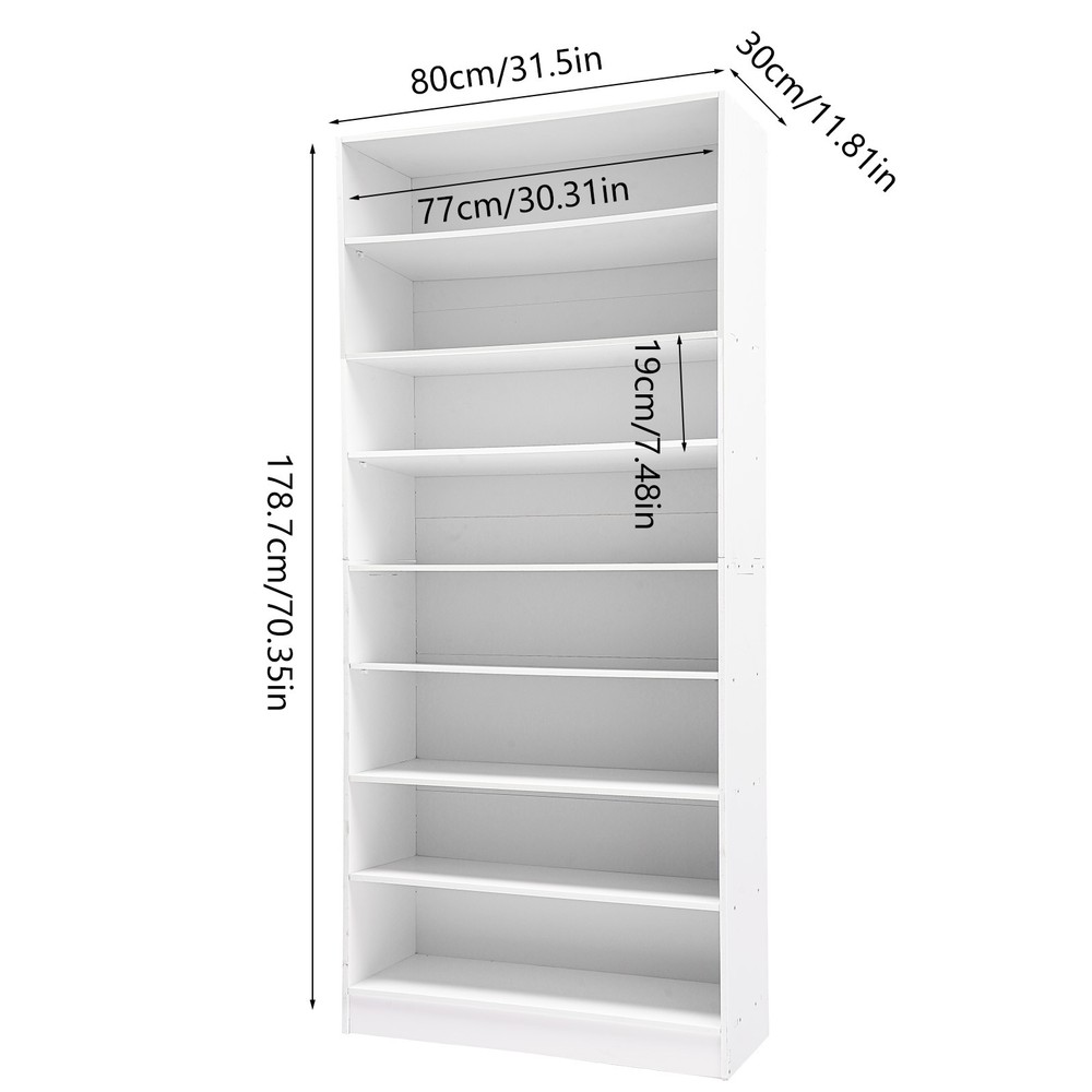 24 Pairs Shoe Rack Organizer 8-Tier Stackable Shoe Storage Cabinet Space Saving