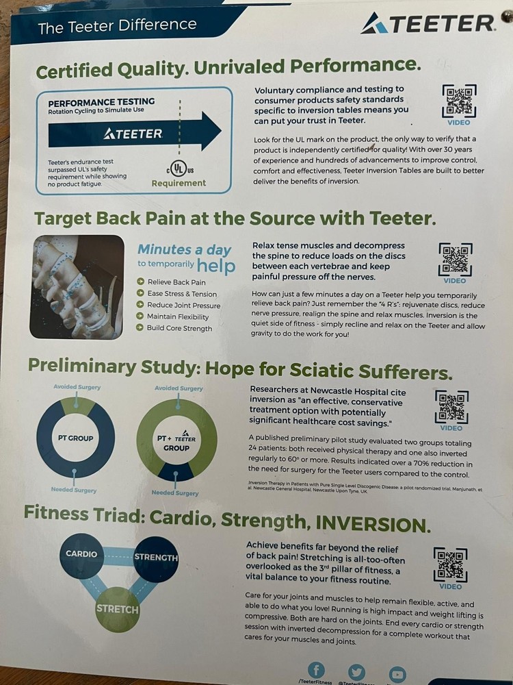 Teeter EP-970 Inversion Table GREAT condition