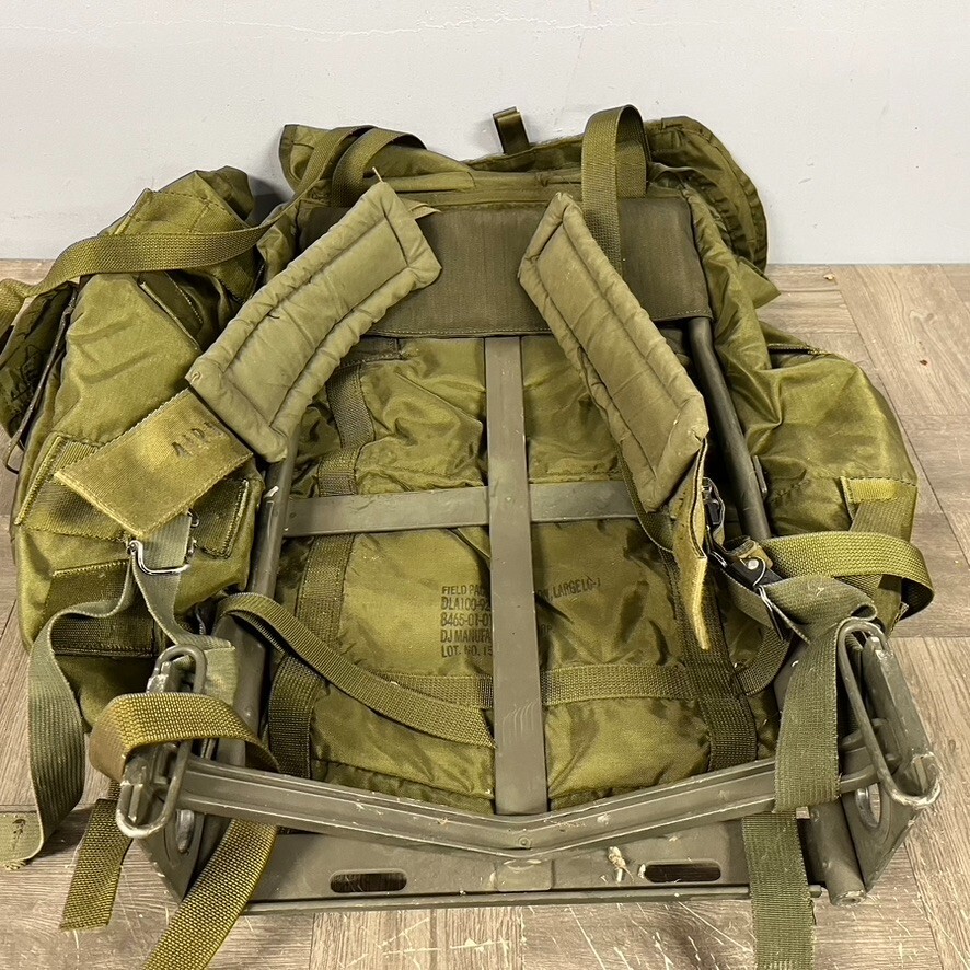 US Army Field Pack Combat Nylon LC-1 Large Alice Backpack with Frame Back Strap