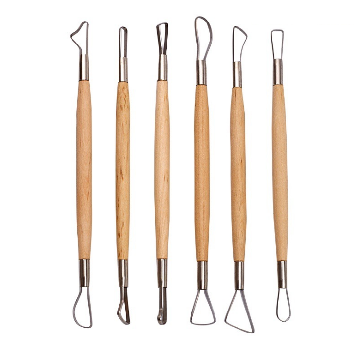 6Pcs Clay Tools Pottery Ceramic Sculpting Tools Carving Ribbon Wire End Loop Set