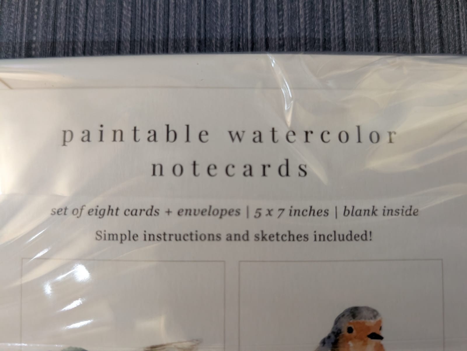 Set of 8 x Emily Lex Studio Paintable Watercolor Notecards 5"x7" Sketches Inc.