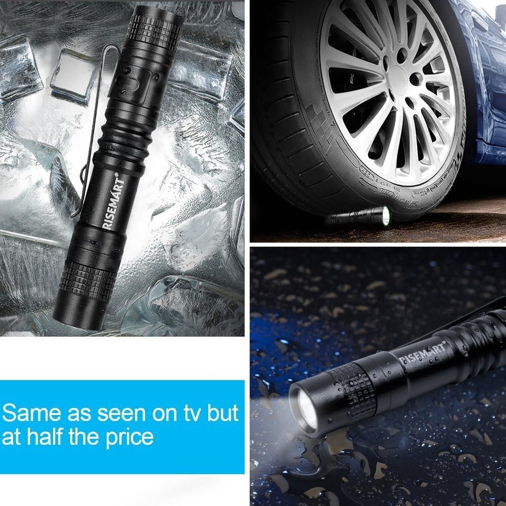 Compact Tactical Flashlight - Lightweight 100 Lumens LED, Easy Clip Design