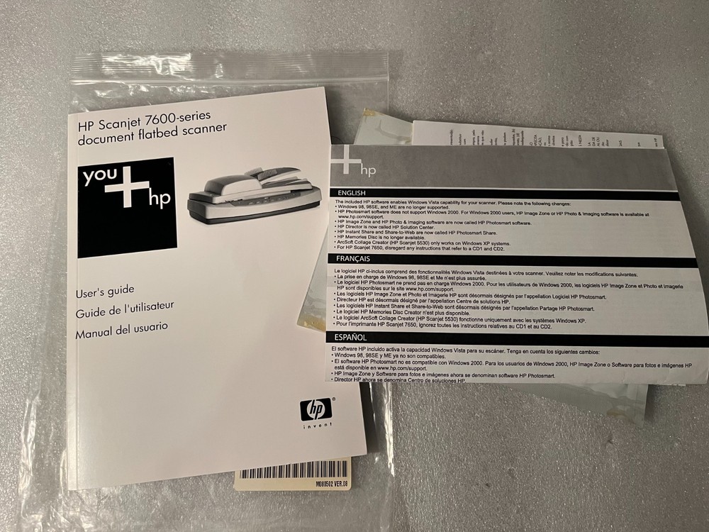 User's Guide for HP Scanjet 7600-series Document Flatbed Scanner