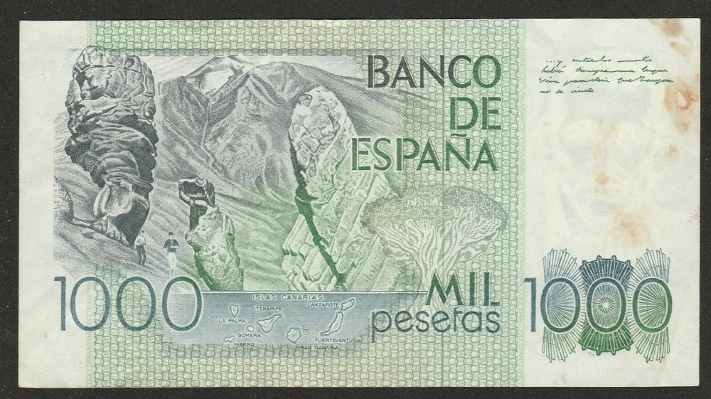 1979 (82) SPAIN 1,000 PESETA NOTE