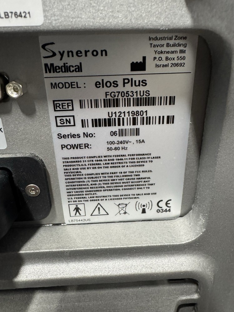 Used 2012 Syneron Elos Plus