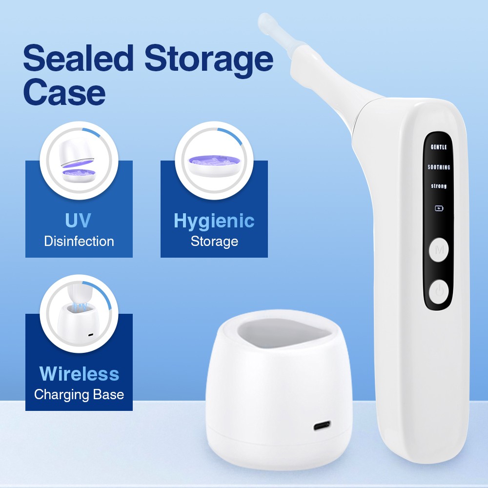 Electronic Vacuum Tonsil Stone Remover Kit LED Light 3 Mode Tonsil Stone Cleaner