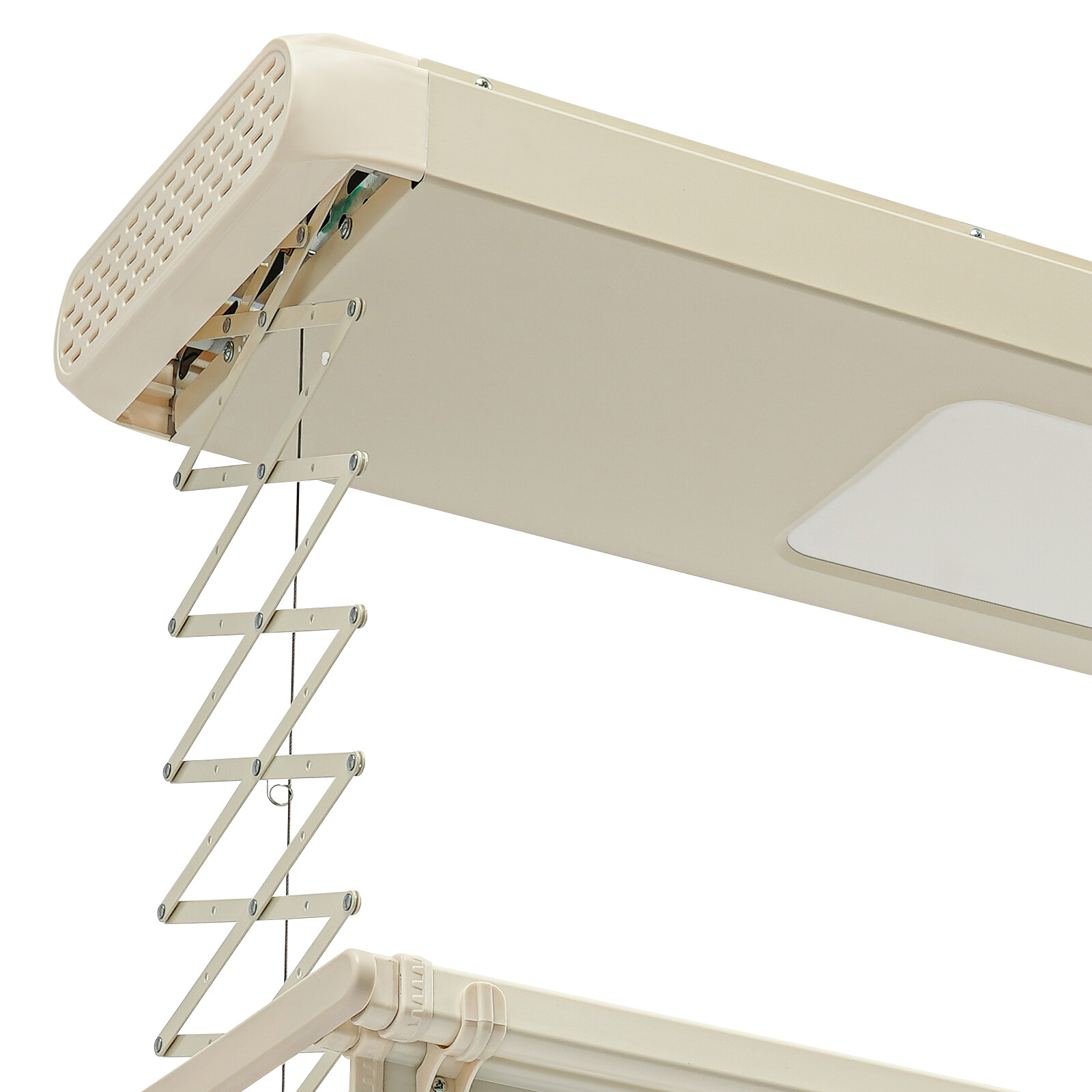 8 Rods Ceiling-mounted Clothesline Resealable Vertical Drying Rack Led Light 24W