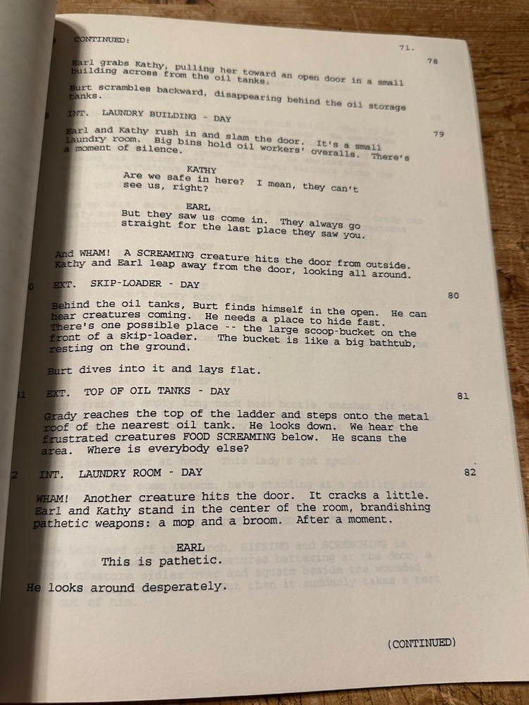 Tremors II: Aftershocks SCREENPLAY SCRIPT MICHAEL GROSS FRED WARD