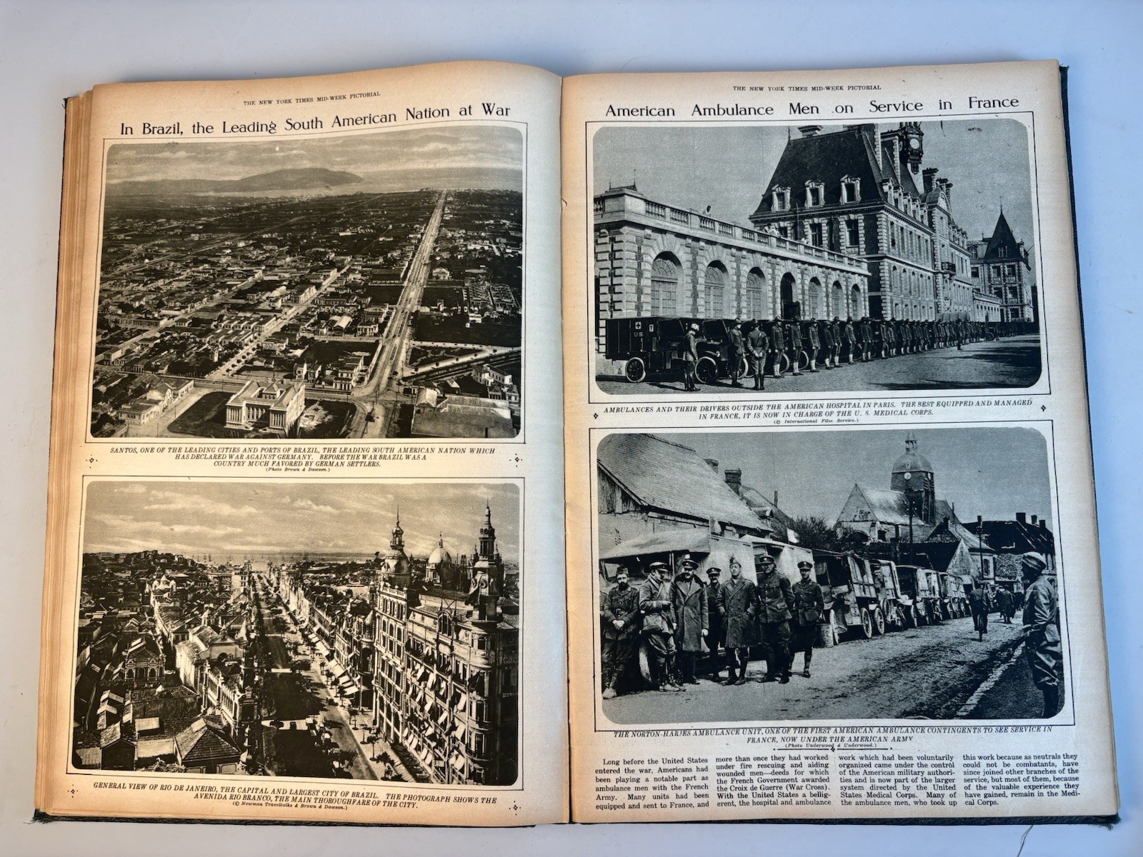 1919 Great War in Gravure WWI Photogravure Book NYTimes Portfolio – Loose Bind