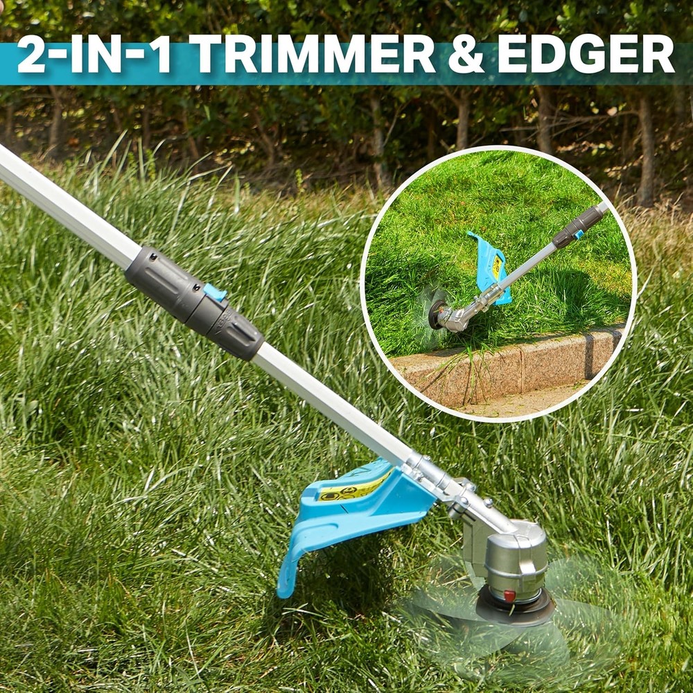 Grass Trimmer Edger Cordless 2 in 1 Tool