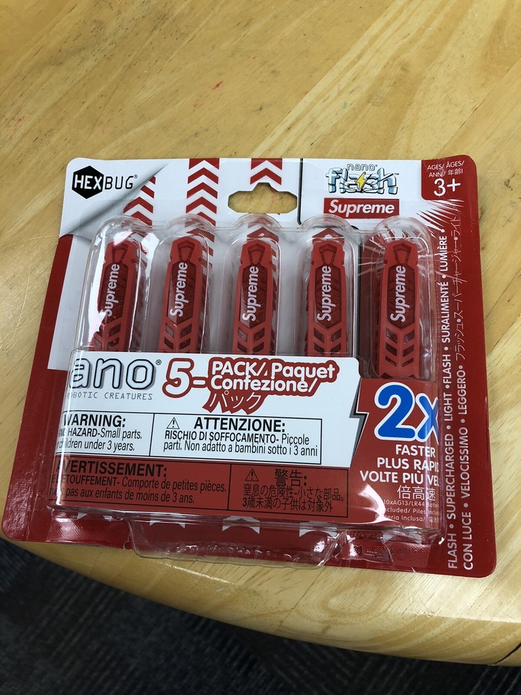 Supreme Hexbug Nano Flash 5 Pack RED 100% Authentic US exclusive SHIPS NOW