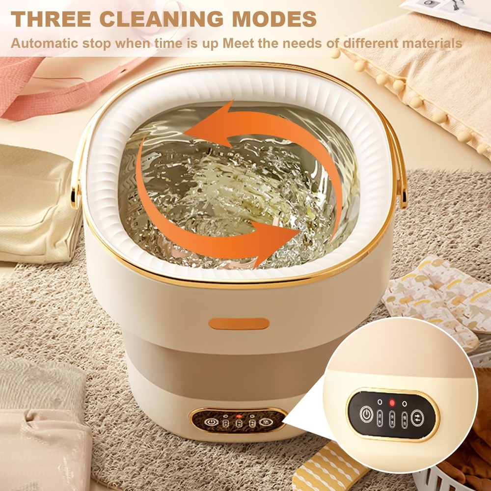 Portable Mini Wash Machine Compact Washer 13L Large Capacity Foldable Washer
