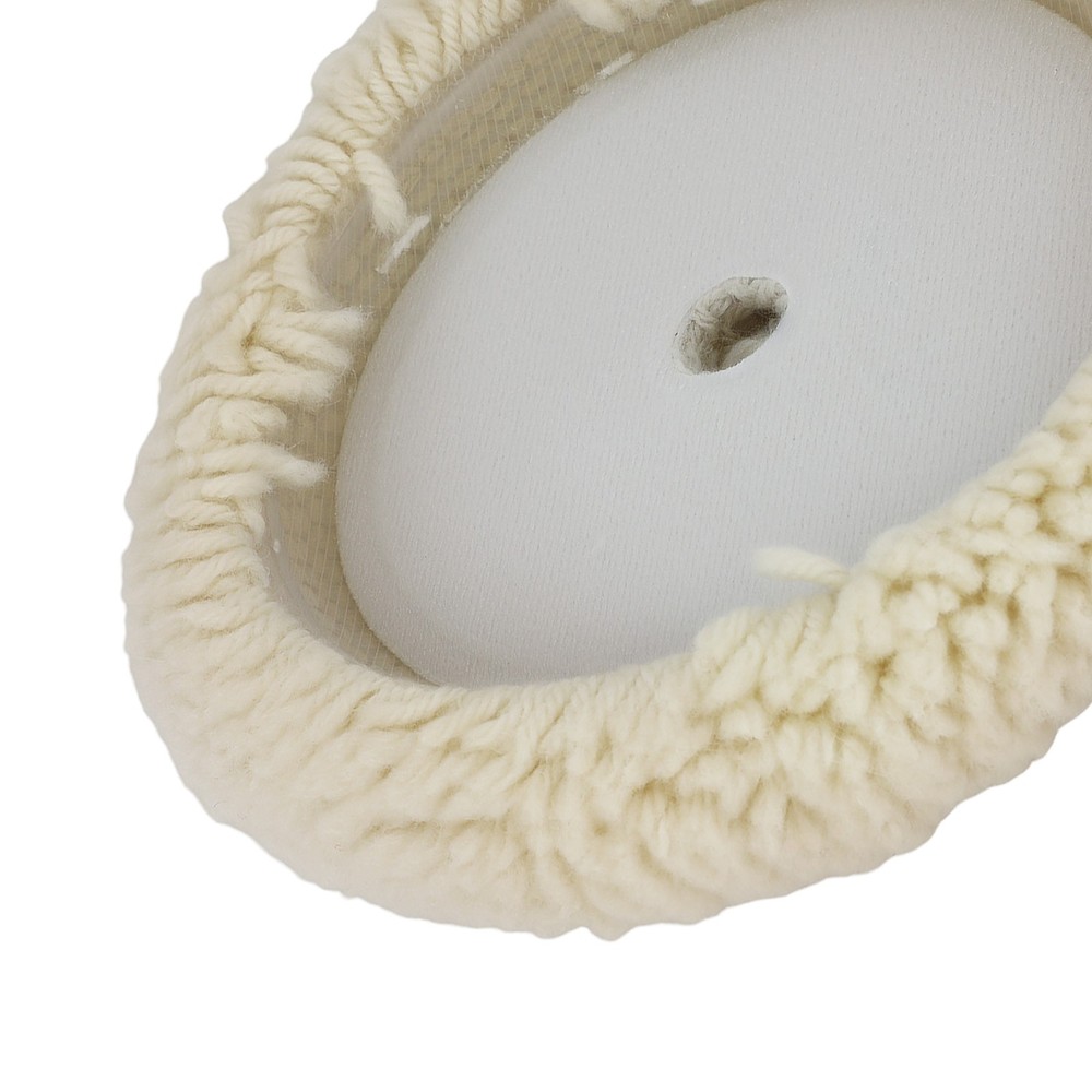 7 Inch Wool Polishing Sponge Pad Hook Loop for Buffer Compound Backing Plate