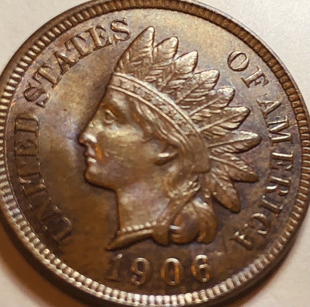 1906 1C RB Indian Cent Brilliant Uncirculated