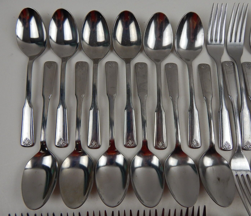 Oneida SHELTON Custom Stainless Flatware Spoons Forks Knives 54pc