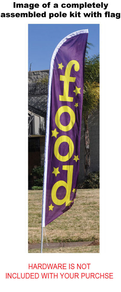 Solid Teal 12ft Feather Banner Swooper Flag - FLAG ONLY