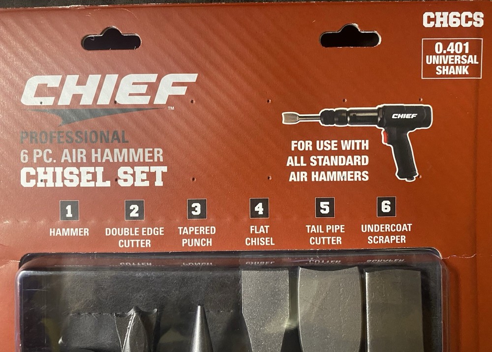Chief Ch6cs 6 Pc Air Hammer Chisel Set