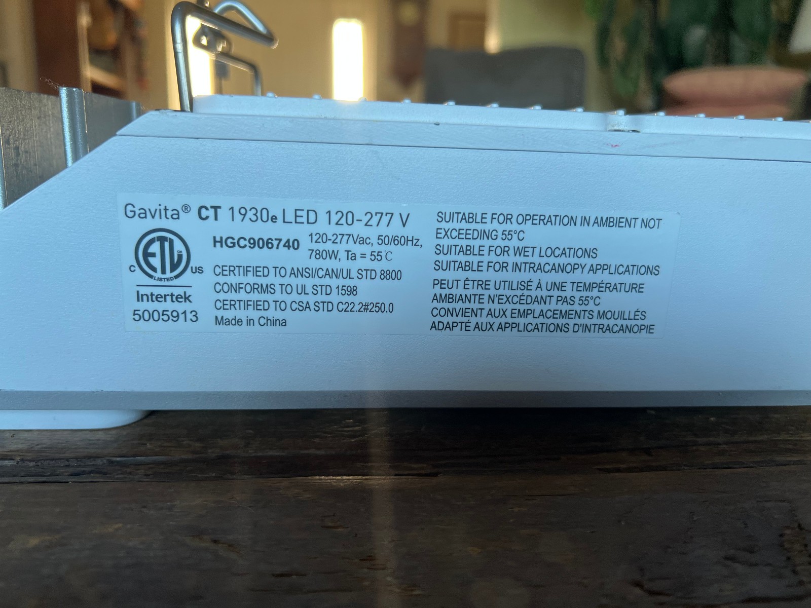 CT 1930e | Gavita® LED Grow Light | 780 Watts | 120–277V