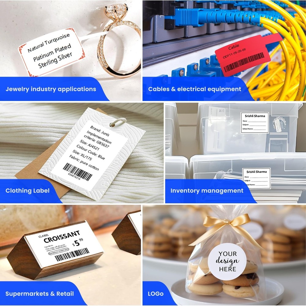 CLABEL 320B Label Maker 3 Inch Bluetooth Barcode Printer Thermal Label Printe...